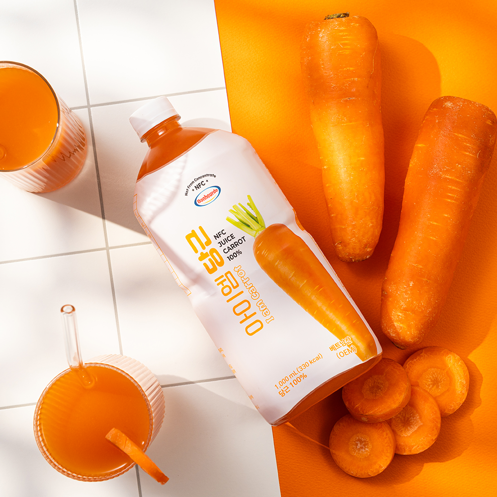[100% NFC 당근 16.7개 착즙] 보넬드 아이엠 당근 주스 즙 당근, 1L, 3개