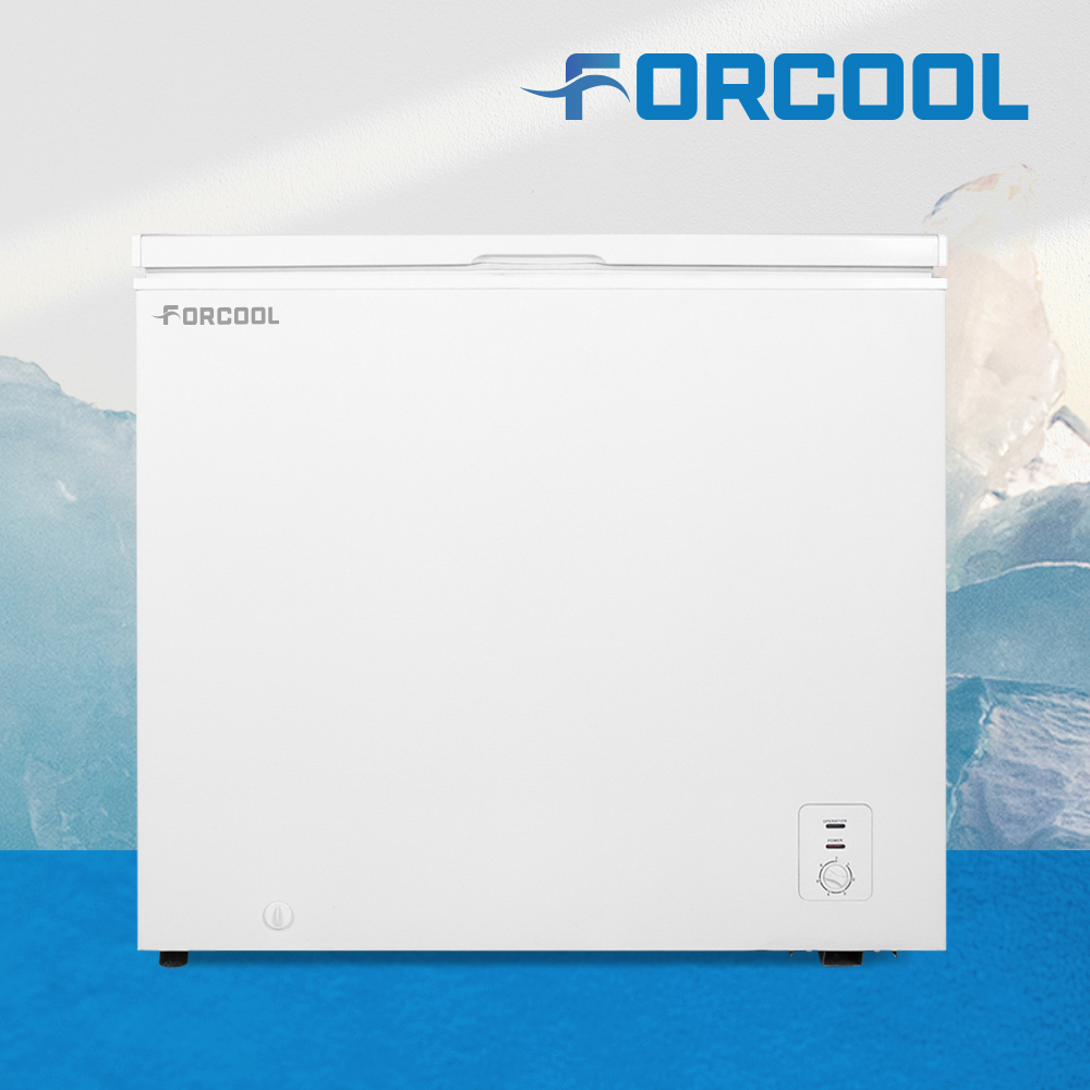 포쿨 업소용 아이스크림 냉동고 냉동식품 얼음컵 중형 급속 영업용 화이트 200L