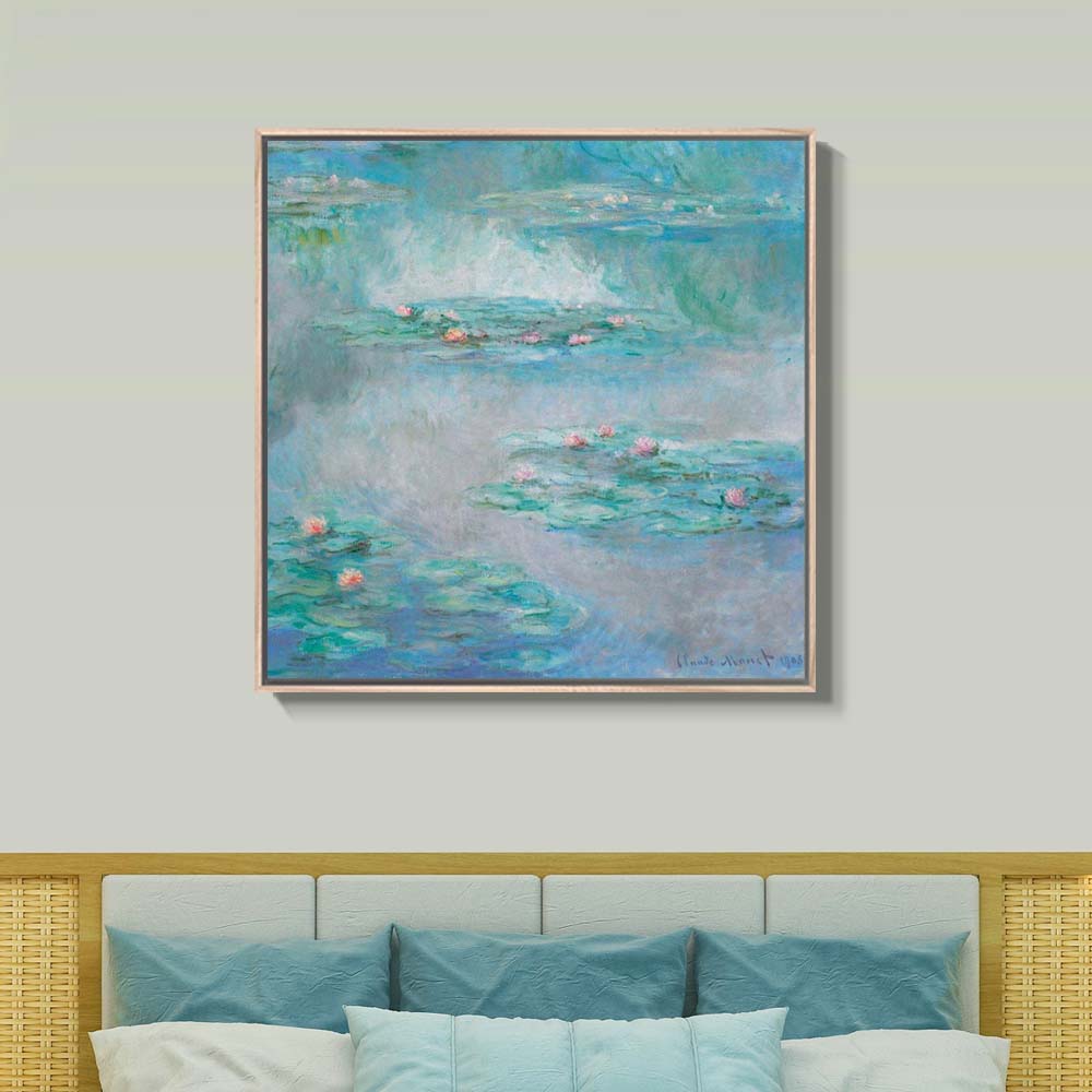 클로드 모네 그림 수련 70 x 70cm 명화 거실 현관 액자 인테리어 - 상세 이미지 3