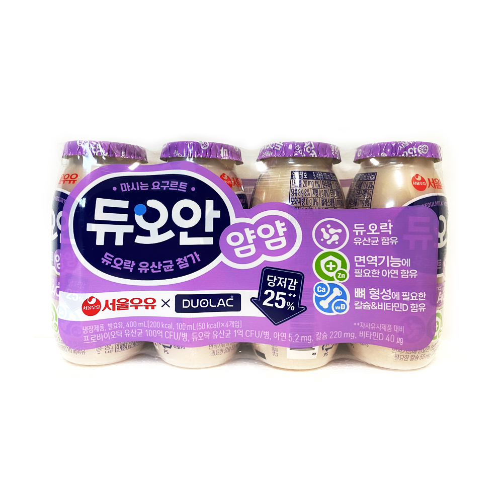 서울우유 듀오안 얌얌 100mL 24개 프리미엄 요구르트 - 상세 이미지 2