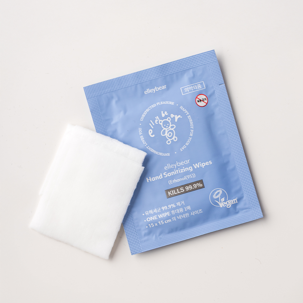 엘리베어 휴대용 손소독 티슈 개별포장 2box (60매입) 대형 알콜스왑 보습살균