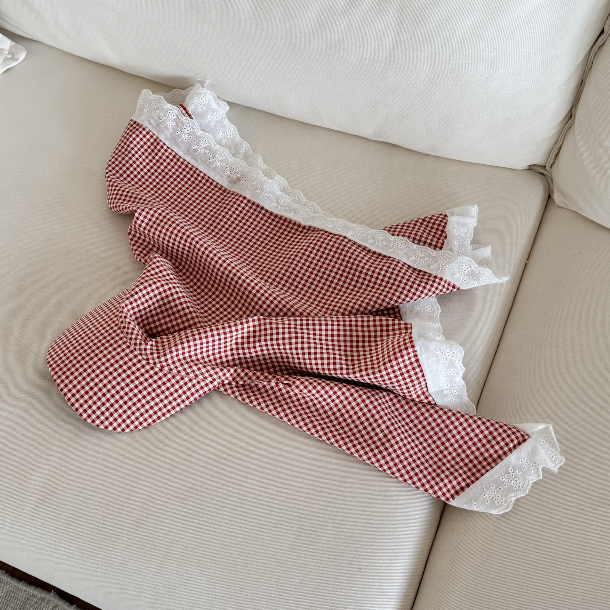 [❤당일출고❤] 파스텔 깅엄 체크 두건 스카프 자외선차단 캡 모자 5color 상세 이미지 13