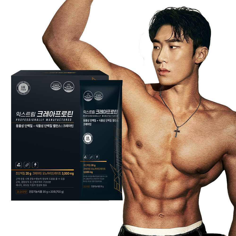 익스트림 크레아프로틴 크레아틴 단백질보충제 초코맛 20포, 1개