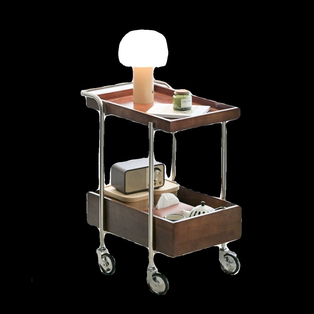 레트로 이동식 사이드테이블 거실 인테리어 보조테이블