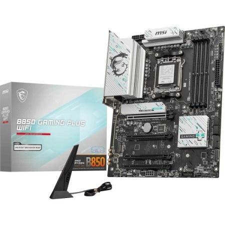 [해외]MSI B850 게이밍 플러스 Wi-Fi 마더보드, ATX - AMD Ryzen 9000/8000 / 7000 프로세서 지원, AM5 DDR5 메모리 부스트 8200+ MT