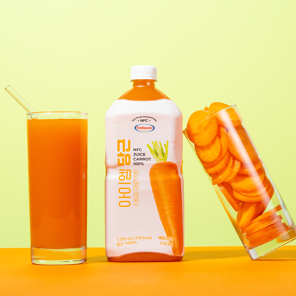 [100% NFC 당근 16.7개 착즙] 보넬드 아이엠 당근 주스 즙 당근, 1L, 3개