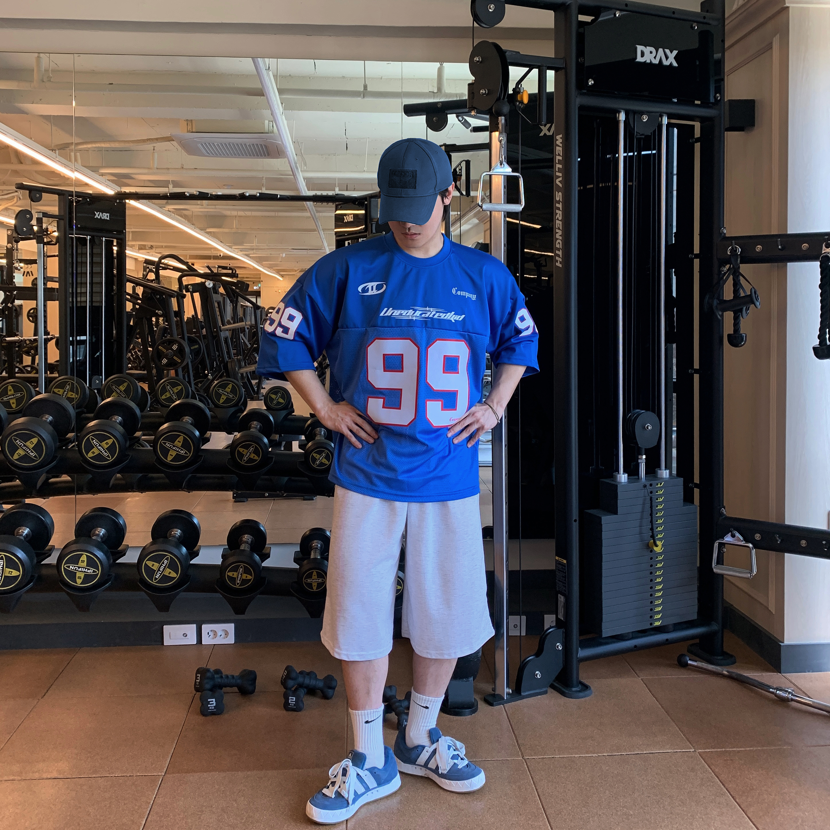 헬스티셔츠 럭비져지 블록코어룩 - 상세 이미지 2