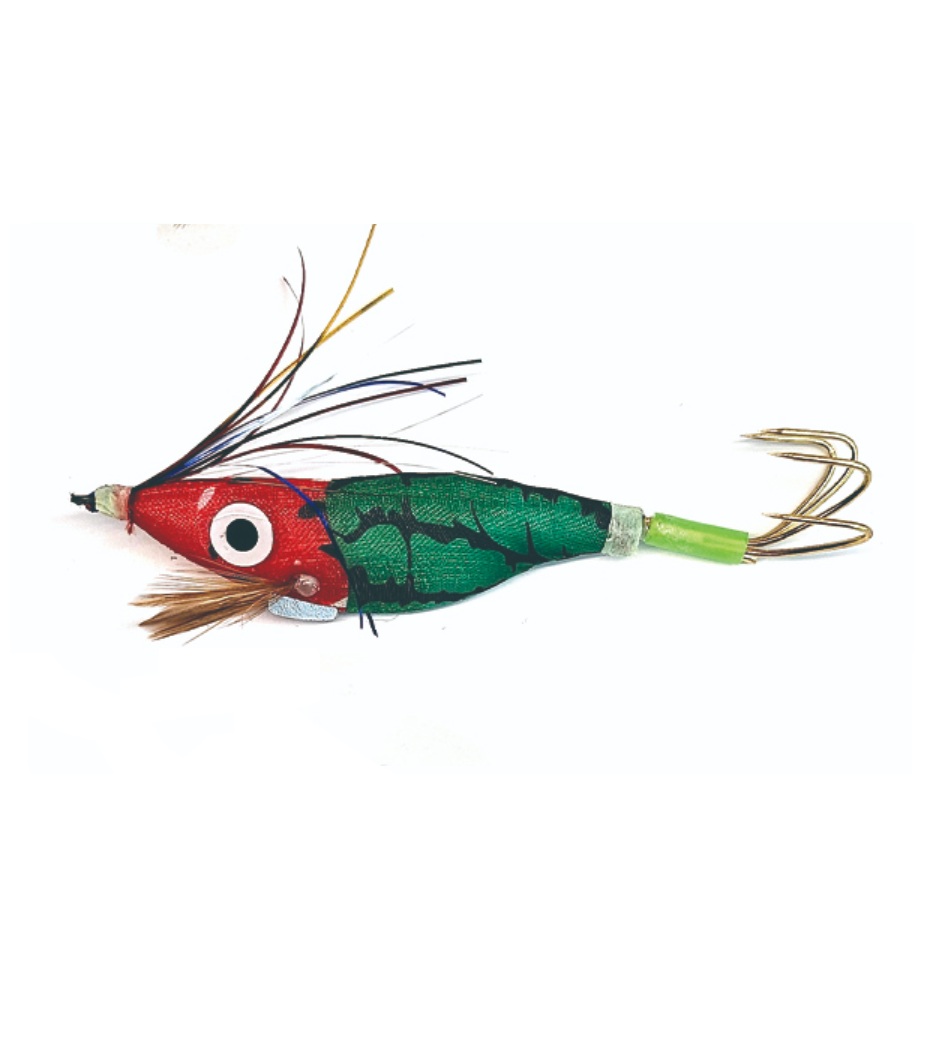 트리플 틴셀 타코 사발이 에기 왕눈이 문어 삼발이 피 돌 선상낚시 4 수박, 9.5cm