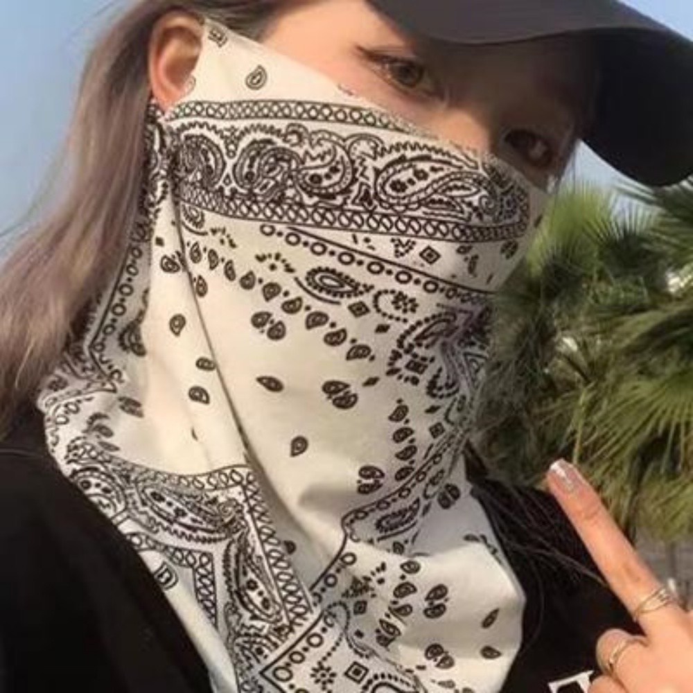 앞면마스크 러닝 입뚫린 얼굴 가리는 가리개 기미 햇빛 걷기 운동 - 상세 이미지 4