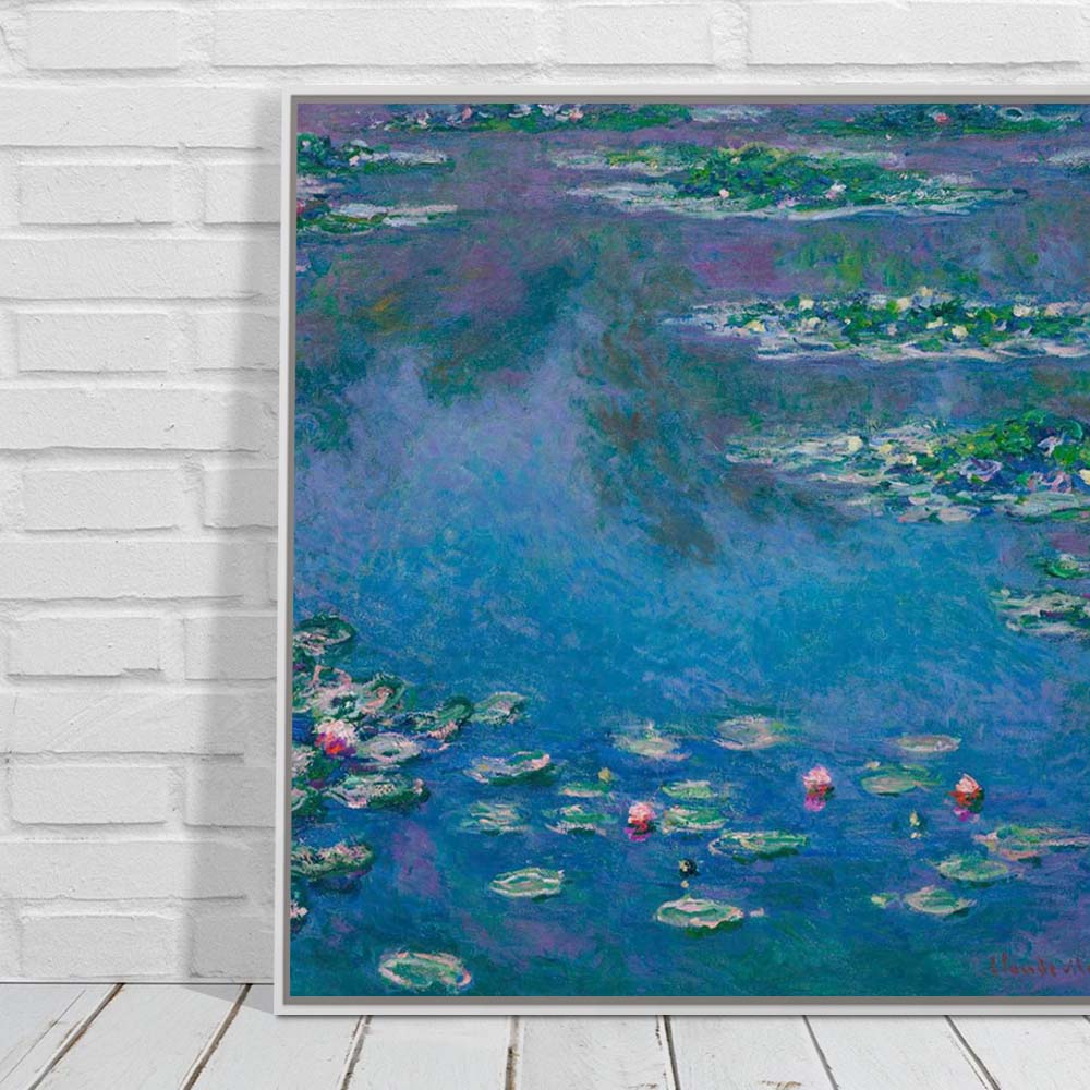 클로드 모네 수련 그림 70 x 70cm 명화거실 카페 인테리어 대형 캔버스 띄움 액자 - 상세 이미지 3