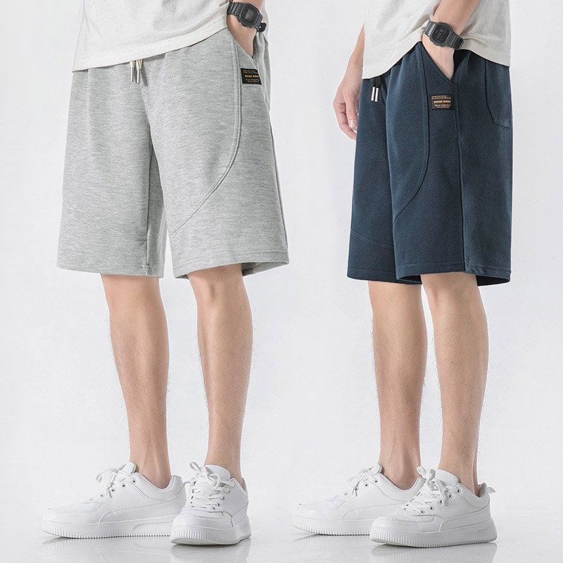 남성 반바지 운동 트레이닝 츄리닝 루즈핏 남자 여름 면바지 운동복 캐주얼 밴딩 면반 - 상품 이미지