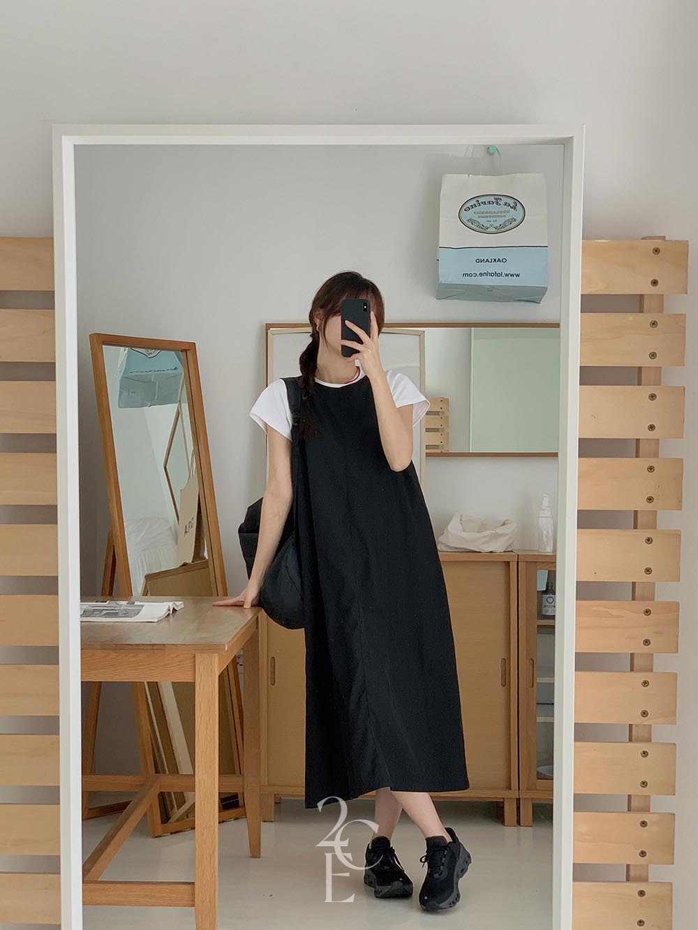 루미 뒷리본 나일론 롱 원피스 (4color) 바스락 휴양지 바캉스 나시 민소매 맥시 - 상세 이미지 4