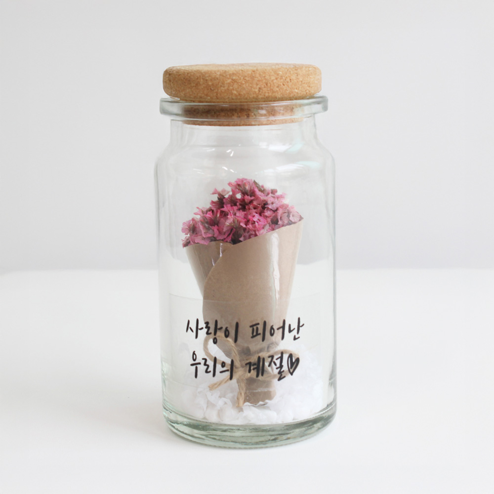 시네신스 드라이플라워 프리저브드 미니꽃다발 DIY 유리병 남자친구꽃선물 - 상세 이미지 3