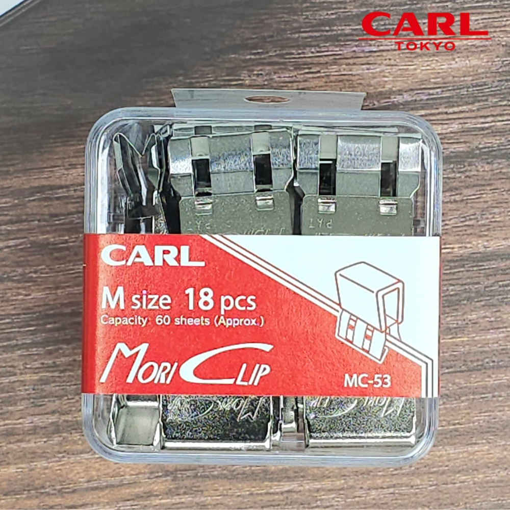 CARL 칼 모리클립 문서 서류 사무용 페이퍼 클립 사무용품 파일철 메탈 중형 18개입 - 상세 이미지 2
