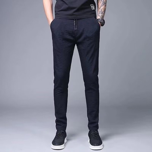 남성 여름 베이직 시원한 소재 밴딩 팬츠 IS- PA 43N 바지 일자바지 허리밴딩 - 상품 이미지