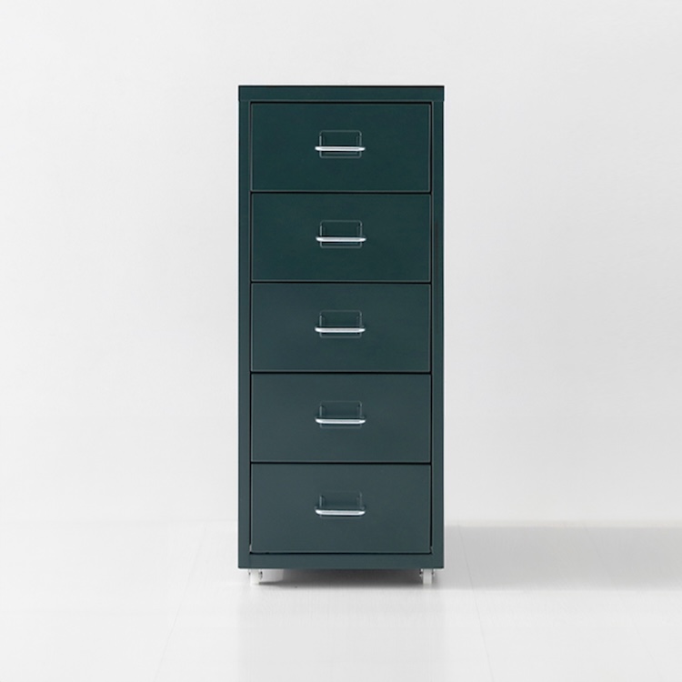 피하 서랍장 280x410x685mm, 5단, 다크그린 4533.7147 - 상품 이미지