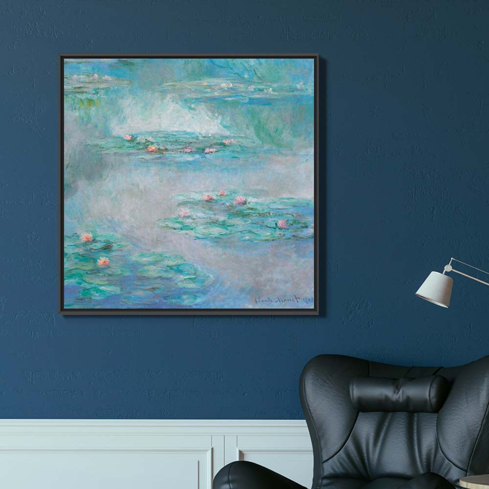 클로드 모네 그림 수련 70 x 70cm 명화 거실 현관 액자 인테리어 - 상세 이미지 4