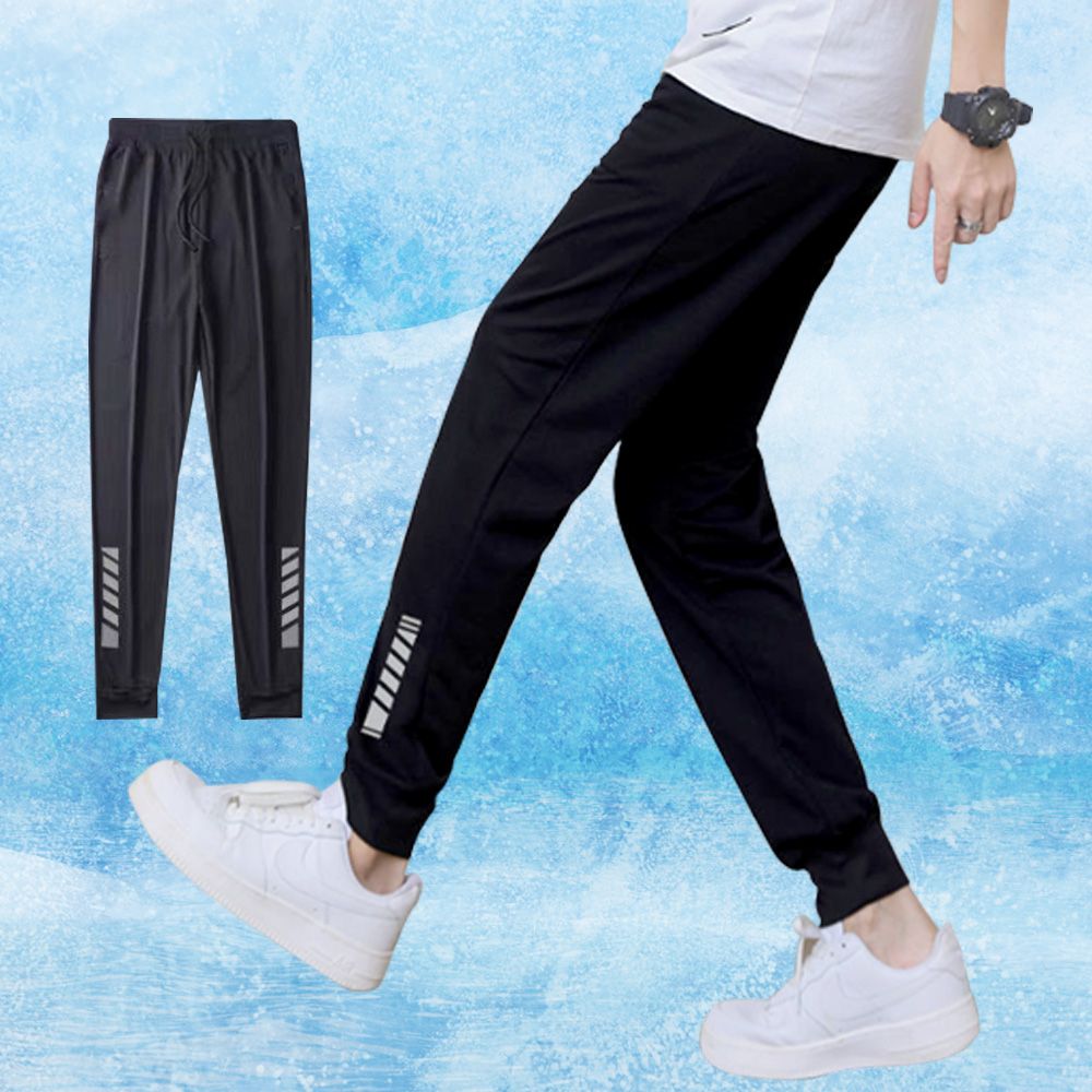 남자 시원한 여름 조거 팬츠 아이스 긴바지 츄리닝 트레이닝 운동복 헬스복 짐웨어 - 상품 이미지