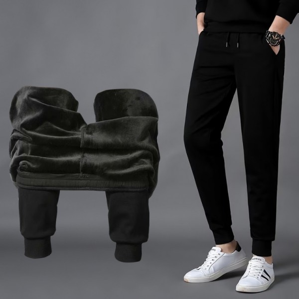 겨울 재고 융털 조거 팬츠 남자 바지 트레이닝복 기모 방한 - 상품 이미지
