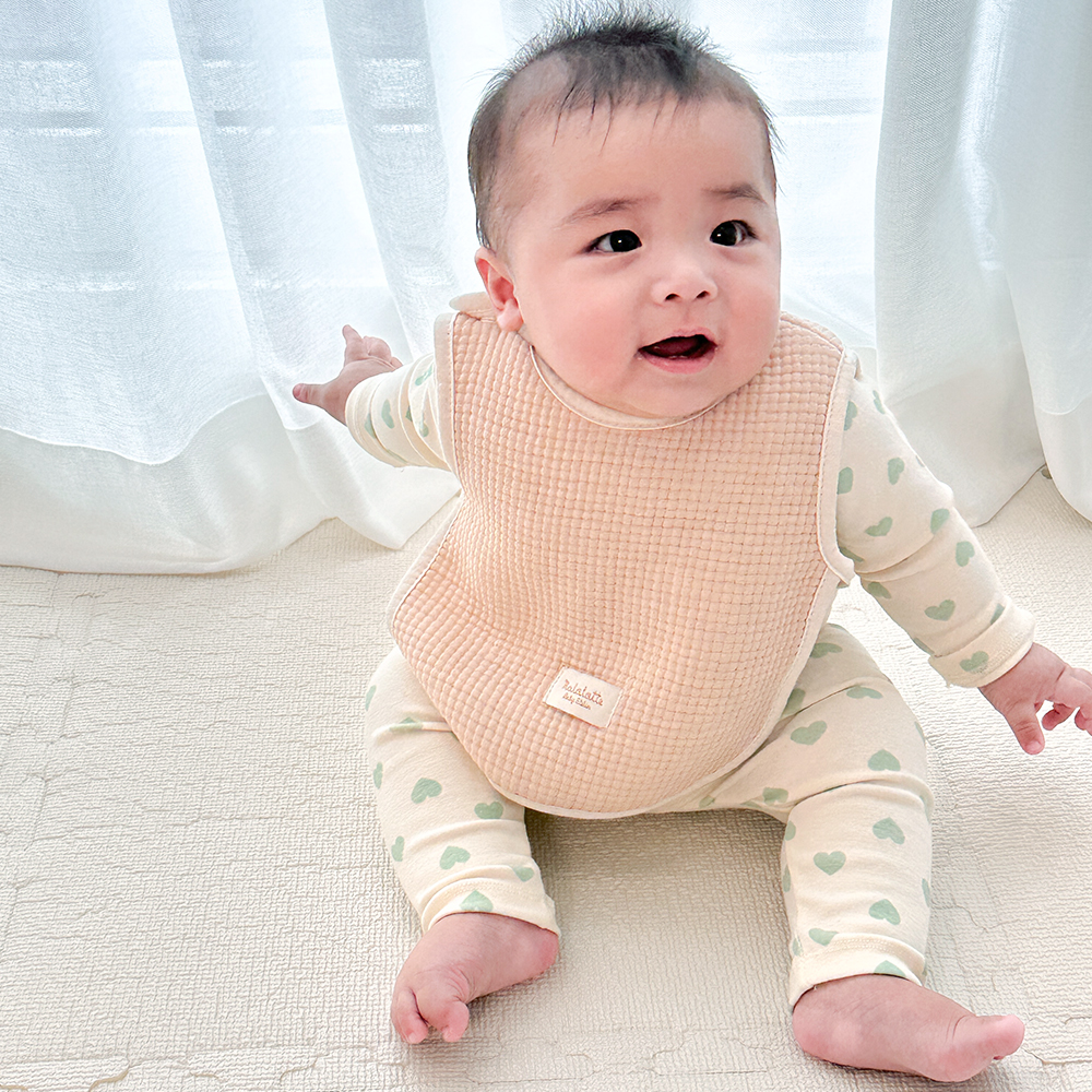 마롤로뜨 아기 턱받이 3중 거즈 조끼형 순면 이유식 유아 신생아 면 아기침받이