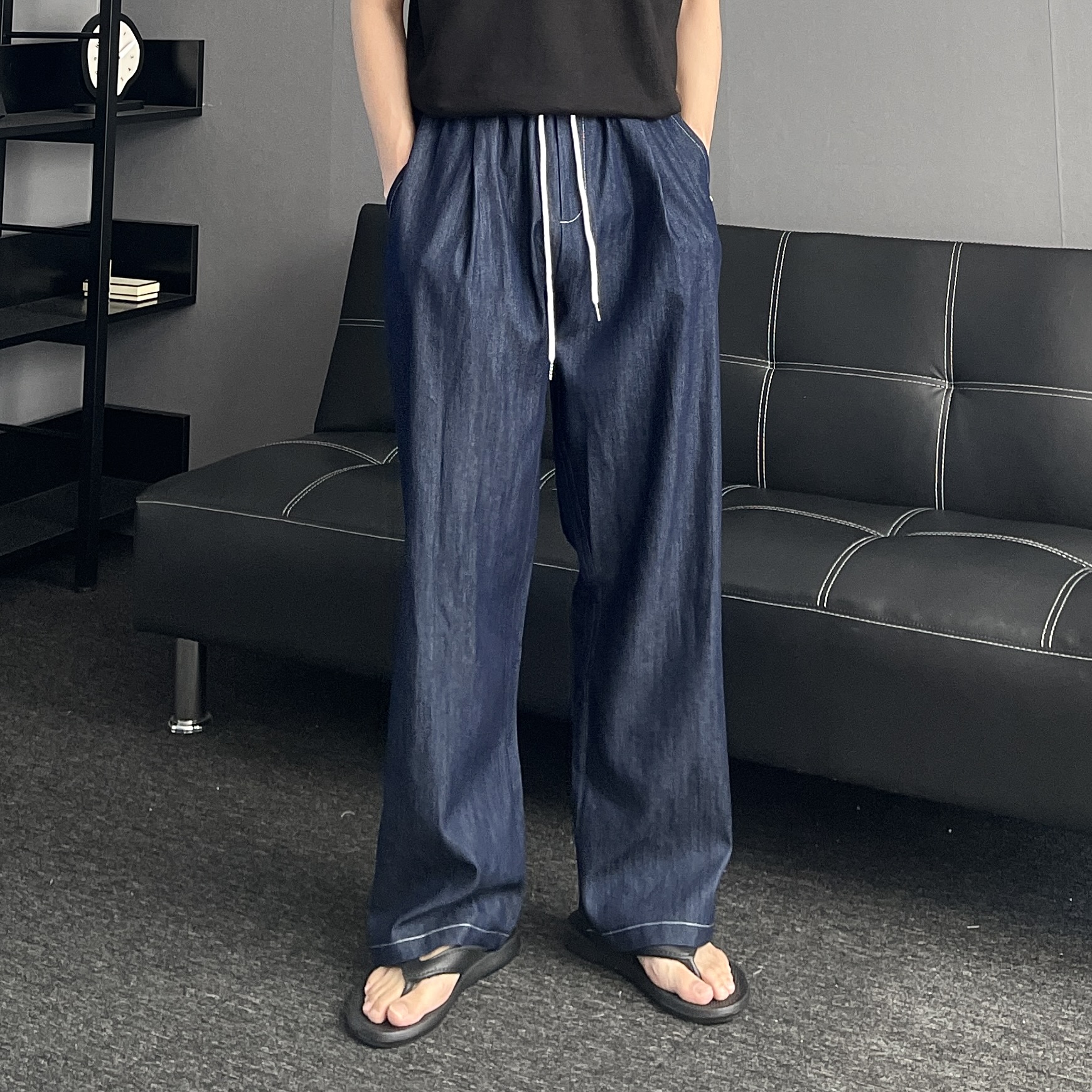 남자여름청바지 남자밴딩청바지 생지데님 - 상세 이미지 3