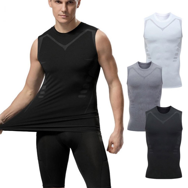 남성 배색 라인 포인트 헬스 운동 런닝 스포츠 민소매 남자 여름티 쿨링 티셔츠 물링