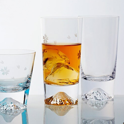 [타지마글라스 코리아] 후지산 사쿠라키리코 위스키 사케잔 데낄라 샷 니트잔 95ml 외