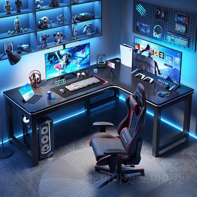 게이밍 컴퓨터책상 1인용 조립식 데스크 1인 코너형 120x80CM (좌우교체가능)