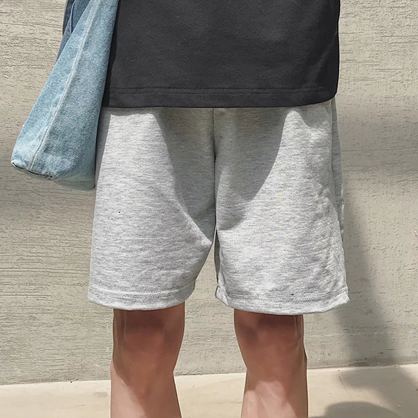베이직 반바지 무지 팬츠 체육복 밴딩 신축성 운동 남자 여성 남성 투인원 여름 5부 - 상품 이미지