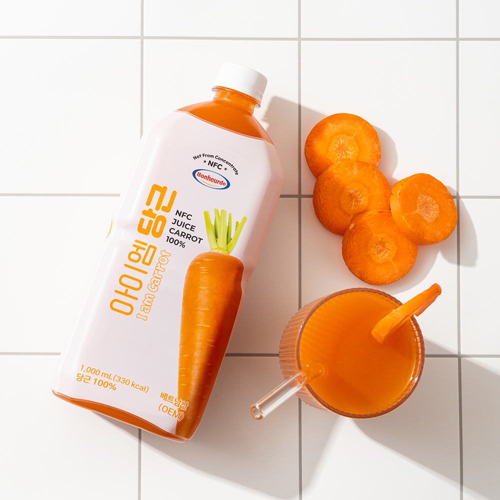 [100% NFC 당근 16.7개 착즙] 보넬드 아이엠 당근 주스 즙 당근, 1L, 3개
