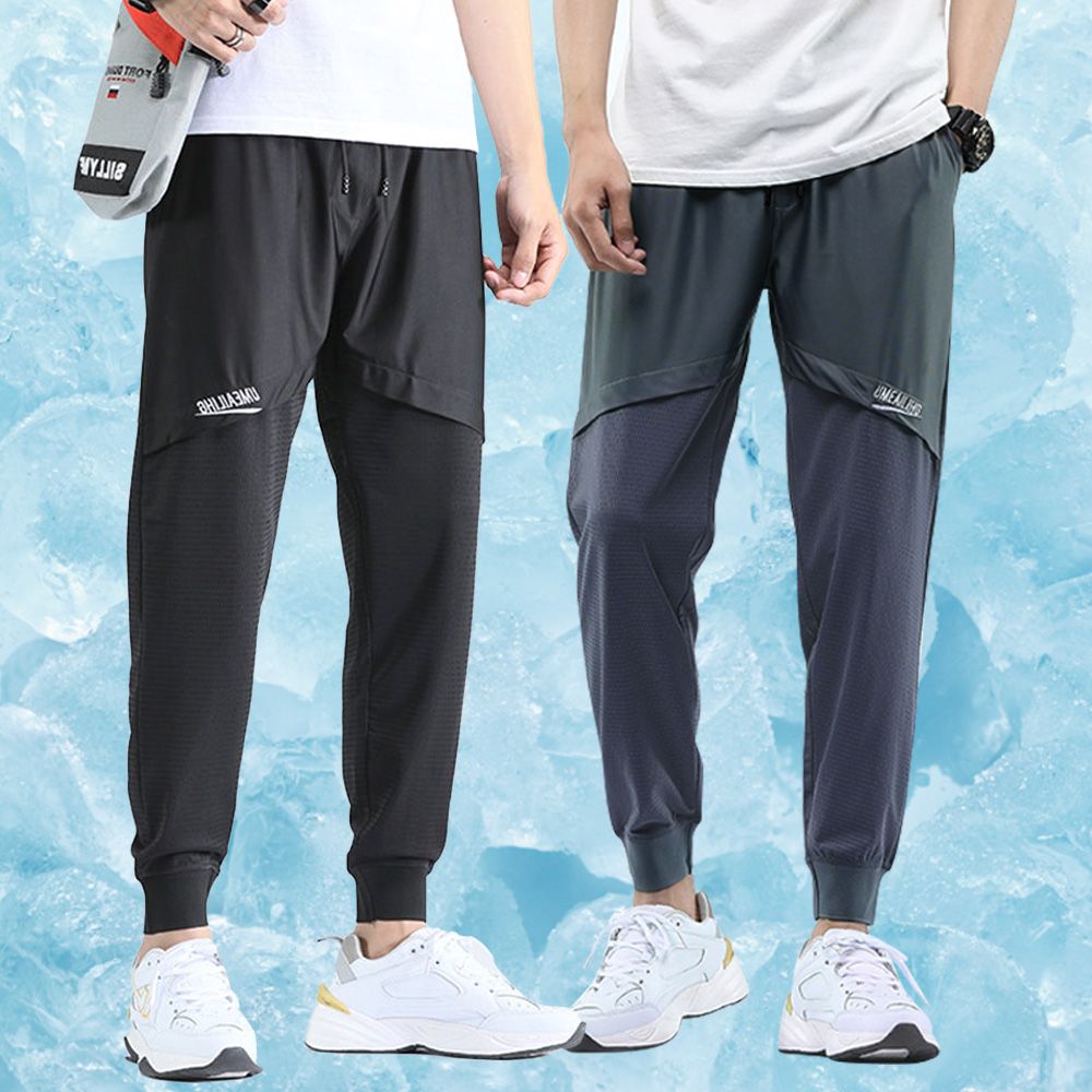 남자 조거 팬츠 여름 스판 쿨링 트레이닝 밴딩 바지 헬스 남성 여름긴 워크웨어 여성 - 상품 이미지