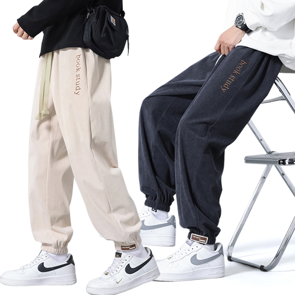 배크런 코듀로이 팬츠 조거 남자 바지 밴딩 츄리닝 트레이닝 골덴 작업 남성 작업복 - 상품 이미지