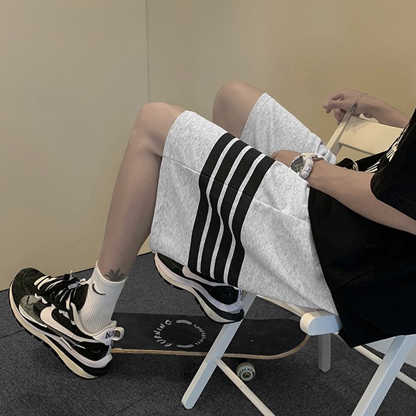 남성 2컬러 허리 밴딩 스트라이프 반바지 IS- PA 82 여름 캐주얼 패션 - 상품 이미지