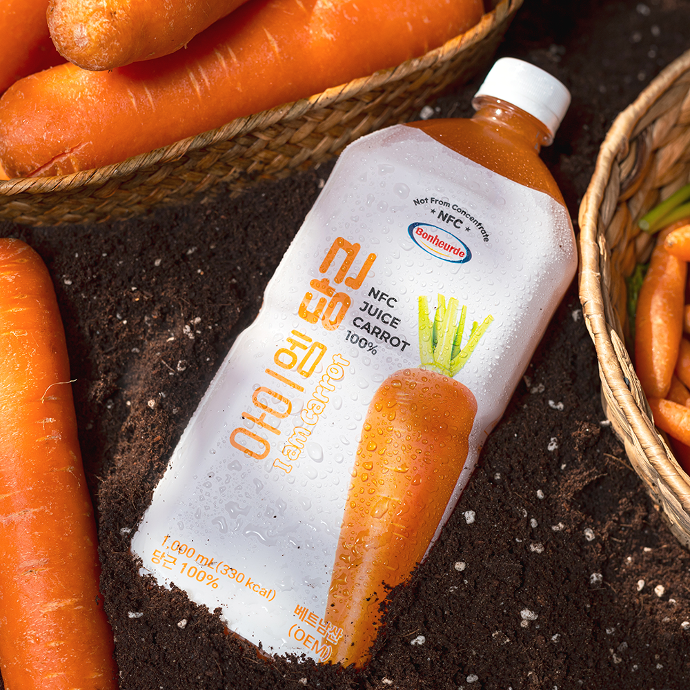 [100% NFC 당근 16.7개 착즙] 보넬드 아이엠 당근 주스 즙 당근, 1L, 3개