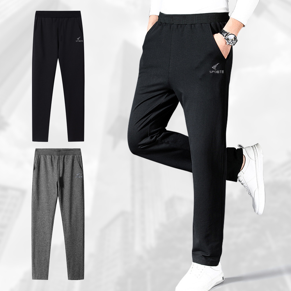 베오젠 스트레이트 팬츠 남자 바지 트레이닝 밴딩 트랙 고무줄 추리닝 남성 일자 츄리닝 - 상품 이미지