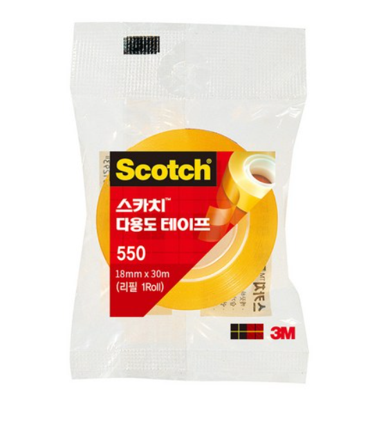 3M 스카치 다용도 테이프 리필 550R 18x30 - 상품 이미지