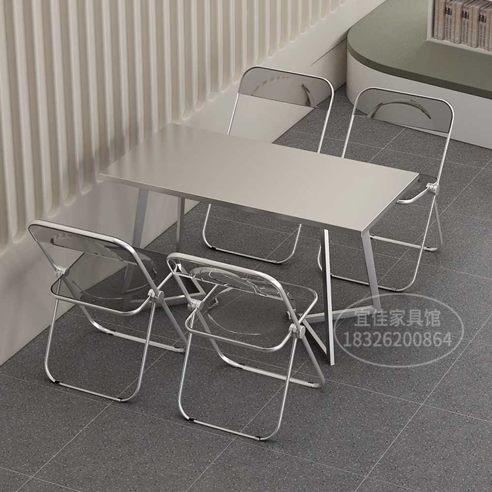 스테인레스 테이블 사각 커피 레트로 식당 주점 식탁 60x60cm 이미지 6
