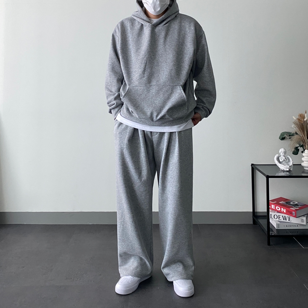 오버핏후드티 남자오버핏맨투맨 무지티 - 상세 이미지 4