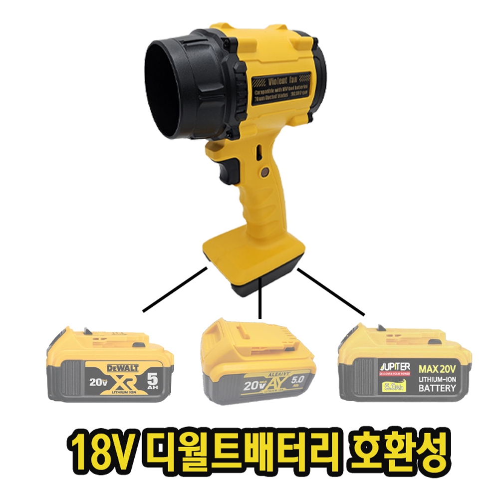 브라보 충전송풍기 슈퍼건 에어건 18V디월트호환 배터리1개세트 - 상세 이미지 2