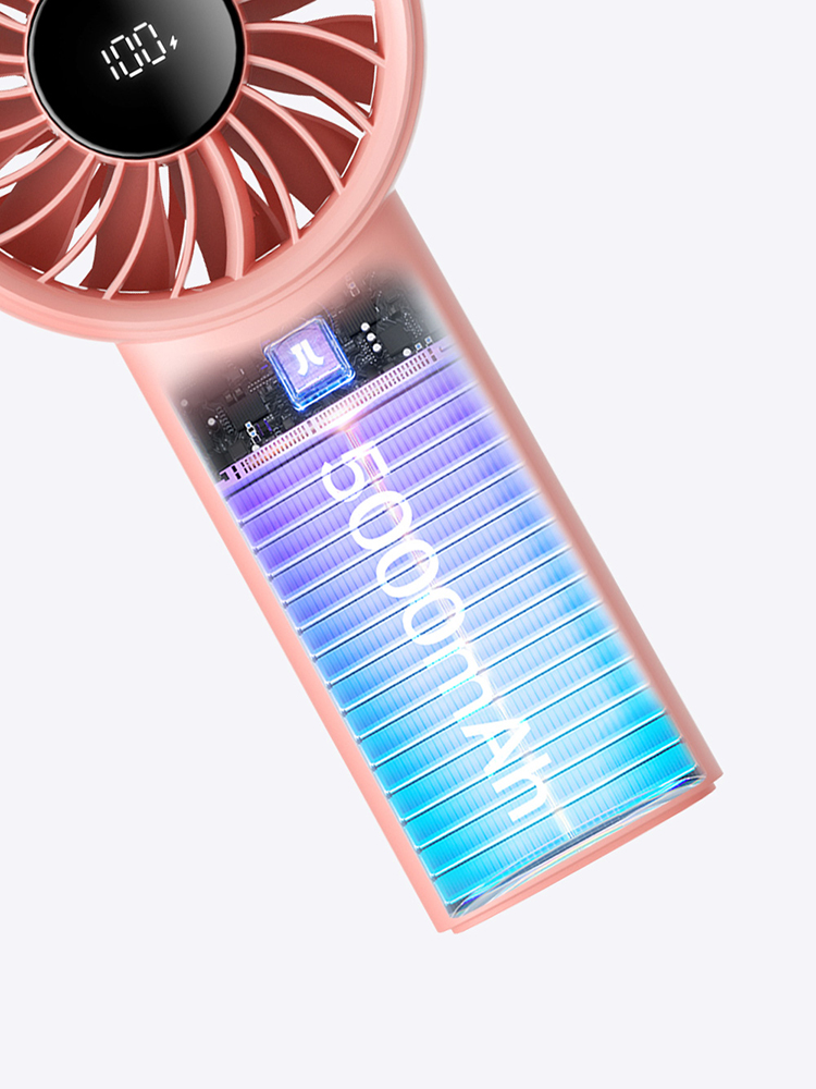 5000mAh 휴대용 손 선풍기 소형 무선 미니 선풍기 손풍기 LIFE4 파스텔핑크 이미지 7