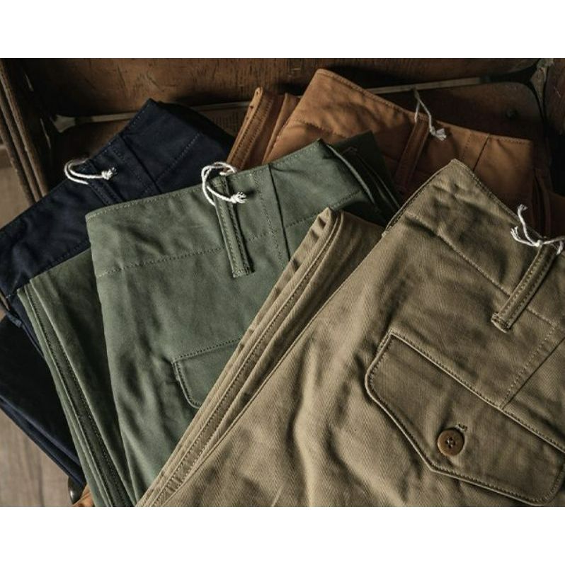 브론슨 오피서 치노팬츠 1944 USMC 밀리터리치노 스트레이트핏 트윌 아메카지 3색 다크 네이비(Dark Navy) 34 - 메인 이미지