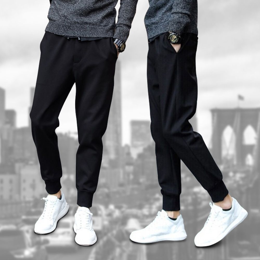 기모 안감 밴딩 조거 팬츠 남자 겨울 방한 트레이닝 바지 남성 - 상품 이미지