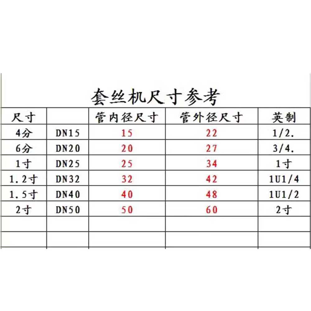 휴대용 나사산 가공기 전동 스레딩 머신 수도관 공구 2000W - 상세 이미지 3
