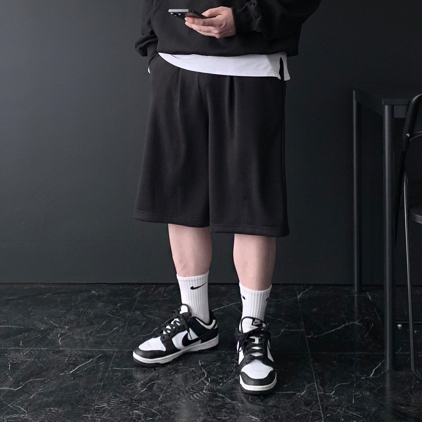 남자버뮤다팬츠 회색반바지 와이드반바지 - 상세 이미지 2