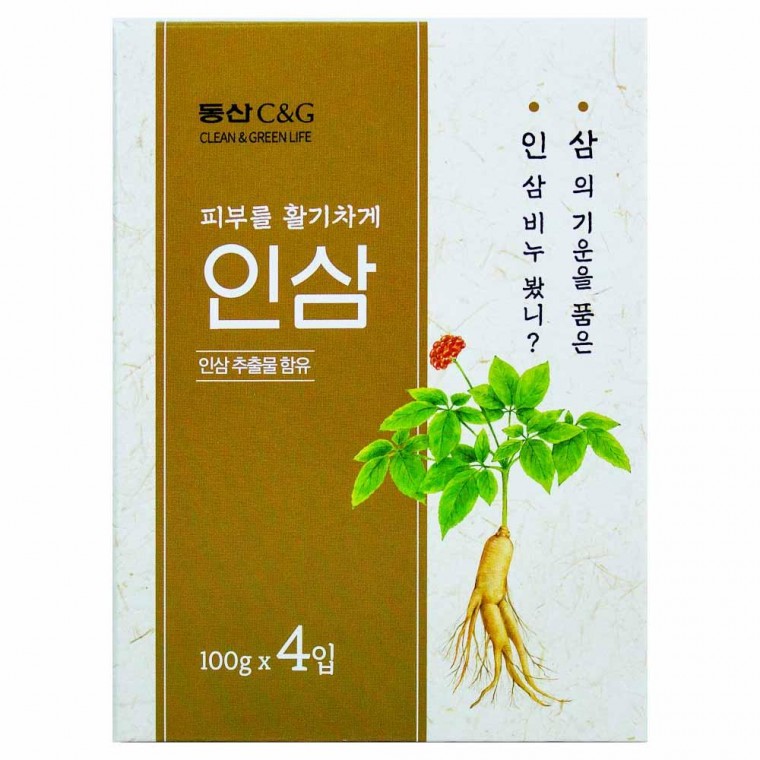 동산씨앤지 건강한 4개입 비누 x 인삼 100g : 해치라이프