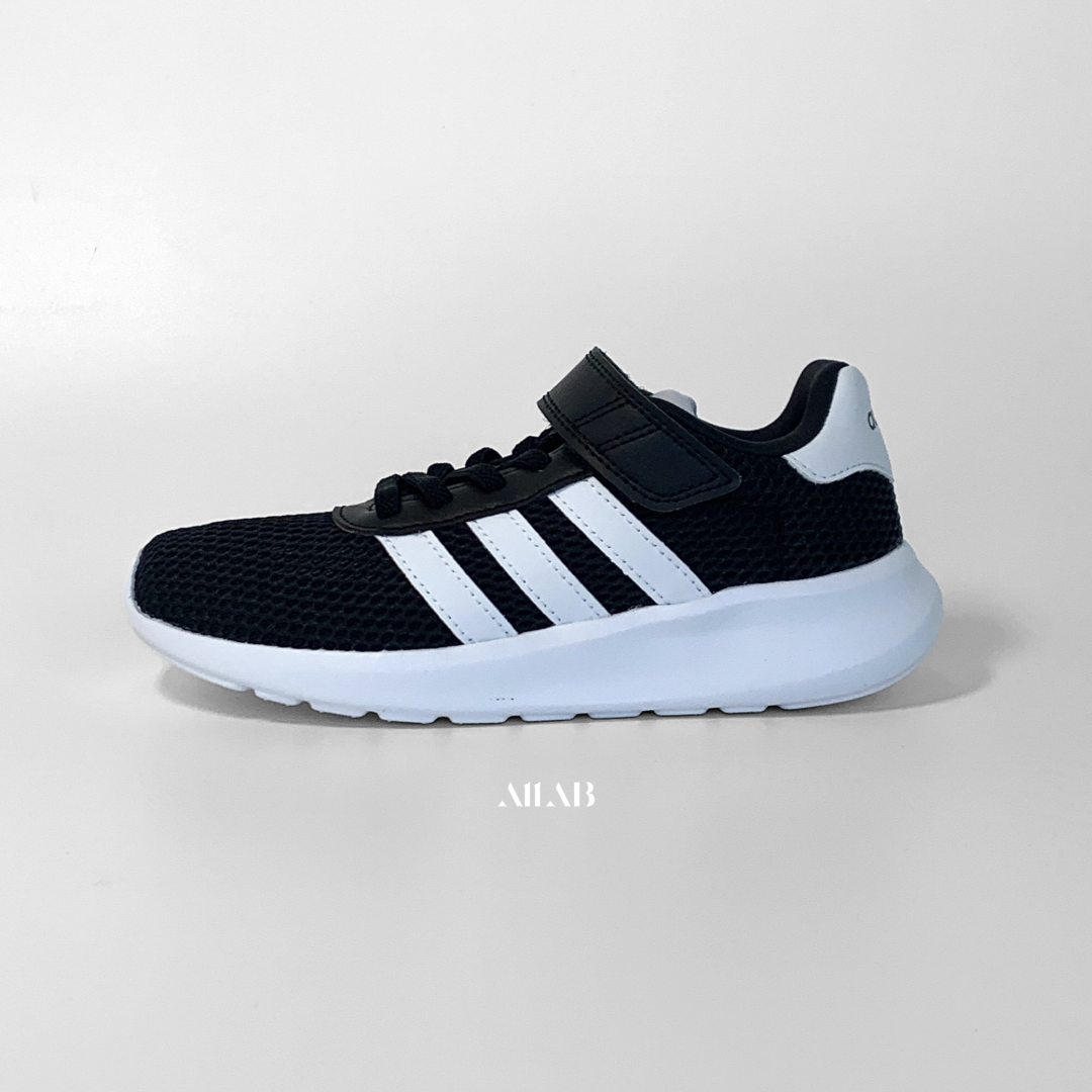 아디다스 키즈 라이트 레이서 3.0 EL K 검흰