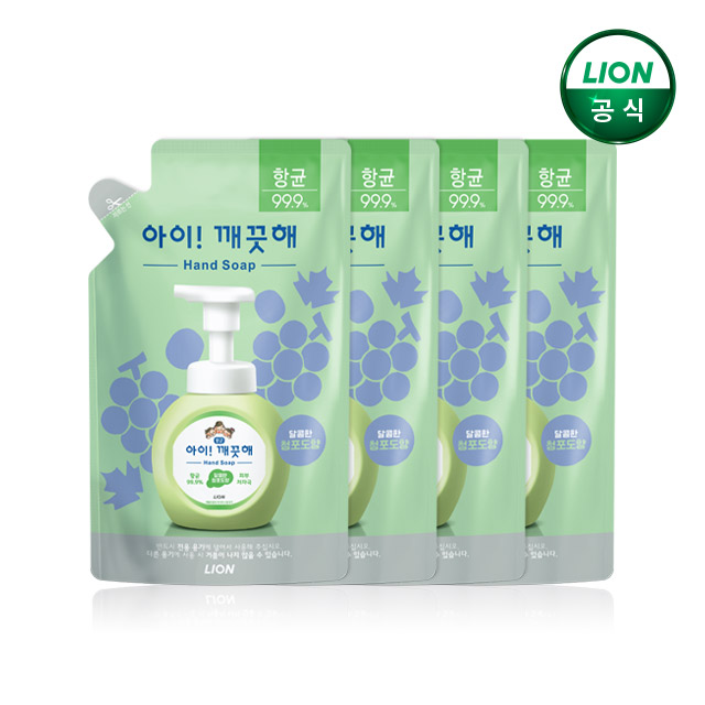 아이깨끗해 핸드솝 청포도 200ml 리필 x 4개 / 핸드워시 이미지
