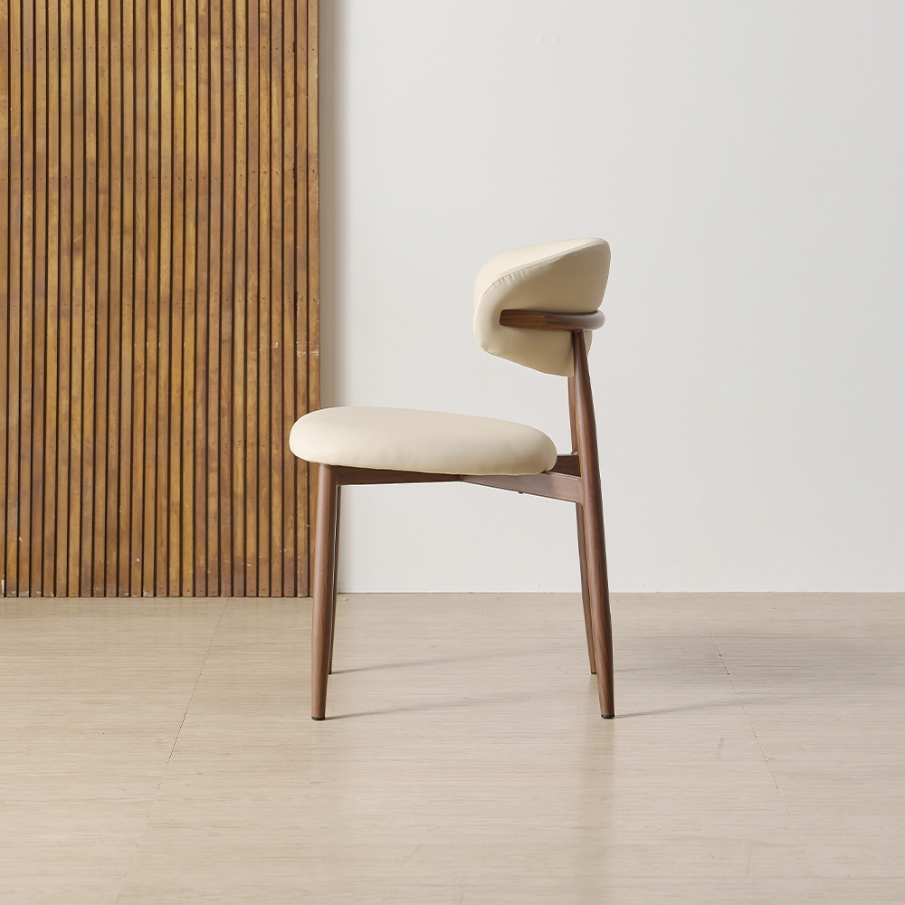 솔리브 편한 식탁의자 실리콘 가죽 다이닝체어 테이블의자 아이보리