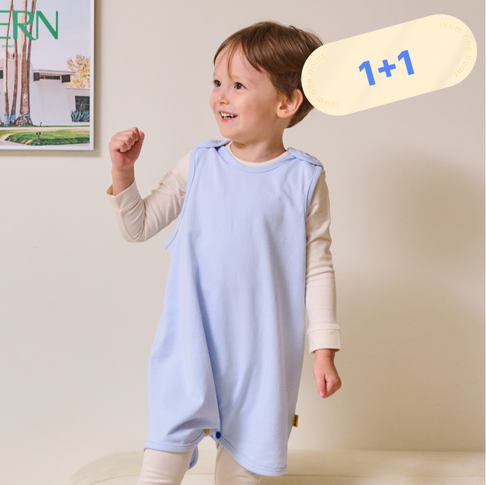 [1+1] 모달 코튼 사계절 수면조끼 유아 부드러운 잠옷 아동 실내복