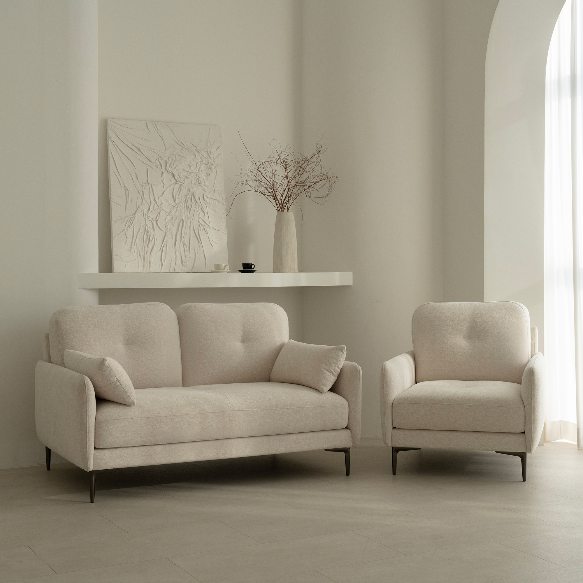 버킷츠 카데이 kathe 스카모샤또 방수 패브릭 소파 3인 세트 이지클린 신혼 1인가구